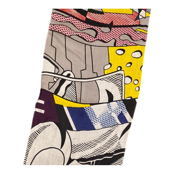 MoMA Roy Lichtenstein Scarf Green Street Mural Scarf - Picture 14 of 15
